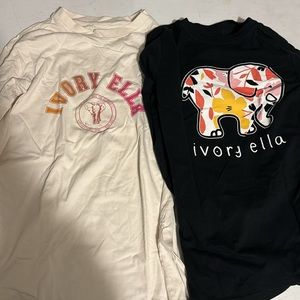 Black and White ivory Ella long sleeves (2 pack)